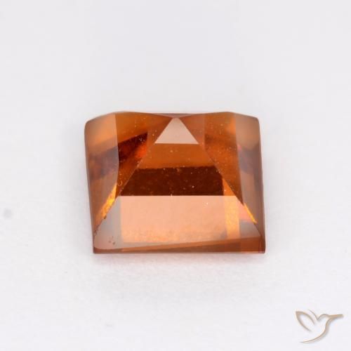 granada hessonita Laranja Médio Natural 1.40ct, Quadrado, VS