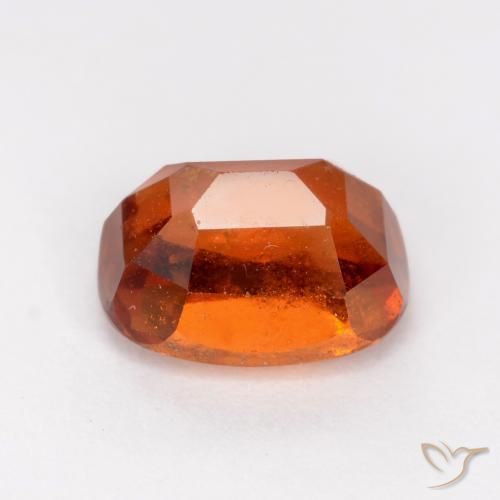 granada hessonita Laranja Médio Natural 2.13ct, Almofada, SI