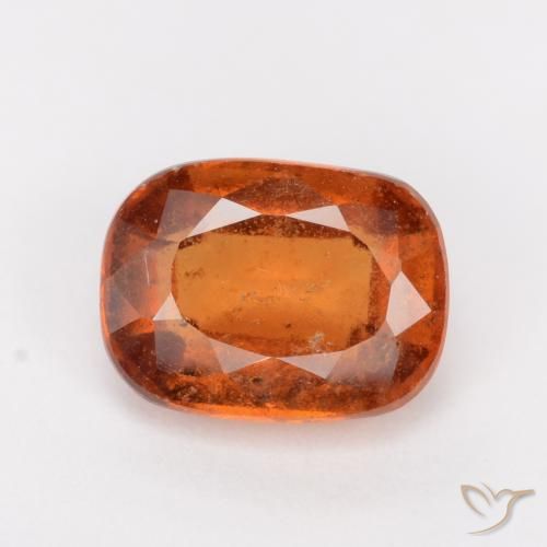 2.02ct Natural âmbar laranja granada hessonita, Almofada, SI