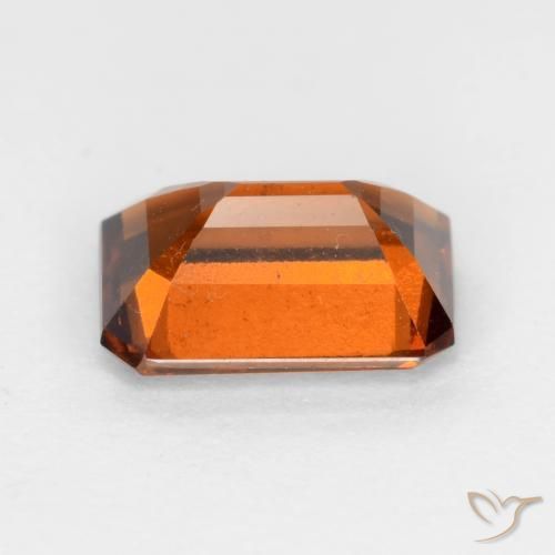 granada hessonita Laranja Profundo Natural 1.61ct, Corte Octógono / Esmeralda, VS