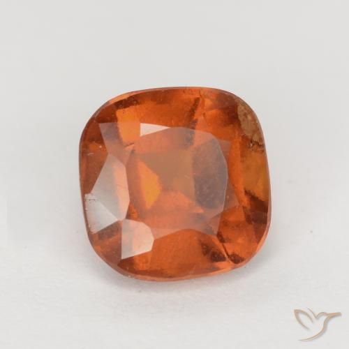 granada hessonita Laranja Profundo Natural 1.97ct, Almofada, VS-SI