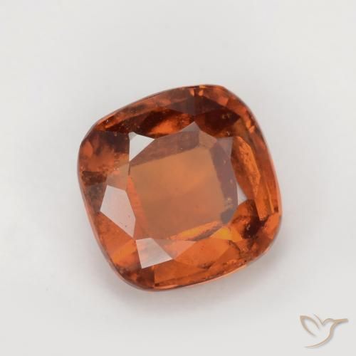 granada hessonita laranja avermelhado Natural 1.90ct, Almofada, VS-SI