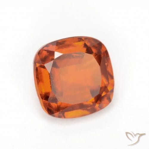 granada hessonita Laranja Profundo Natural 1.94ct, Almofada, VS