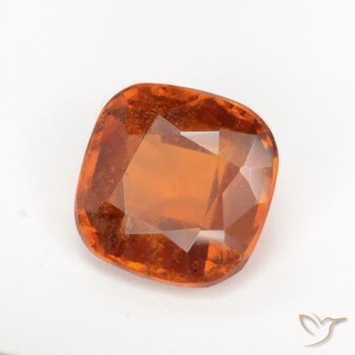 granada hessonita Laranja Profundo Natural 1.81ct, Almofada, SI