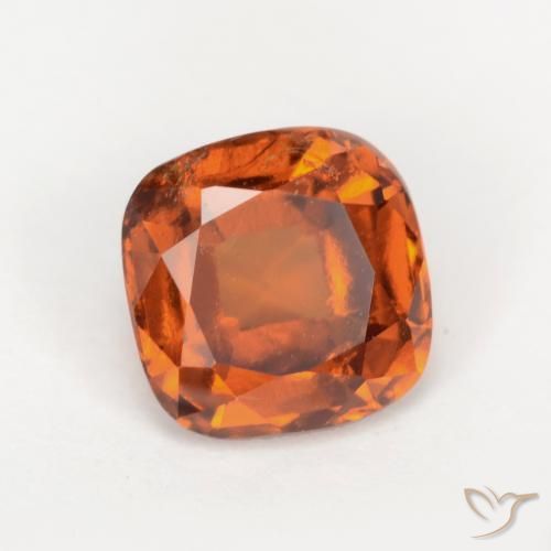 granada hessonita Laranja Profundo Natural 1.95ct, Almofada, SI