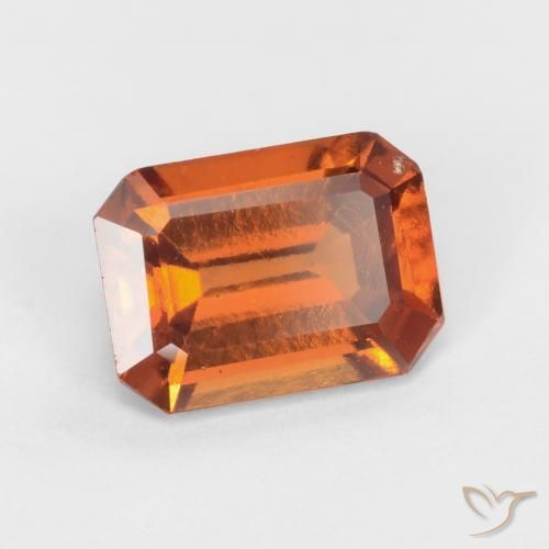 granada hessonita Laranja médio-escuro Natural 1.50ct, Corte Octógono / Esmeralda, VS-SI