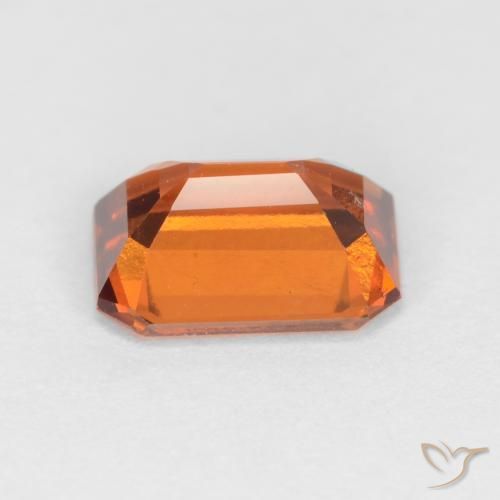 granada hessonita Laranja médio-escuro Natural 1.50ct, Corte Octógono / Esmeralda, VS-SI