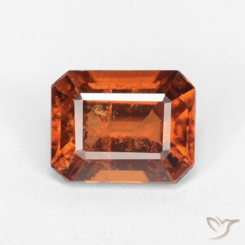 1.62ct Natural Laranja Profundo granada hessonita, Corte Esmeralda, SI