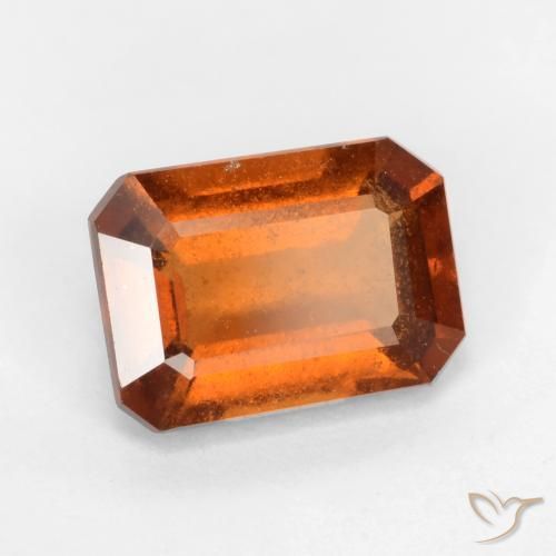 1.77ct Natural Laranja Profundo granada hessonita, Corte Esmeralda, SI