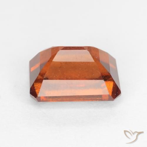 granada hessonita Laranja Profundo Natural 1.44ct, Corte Octógono / Esmeralda, SI
