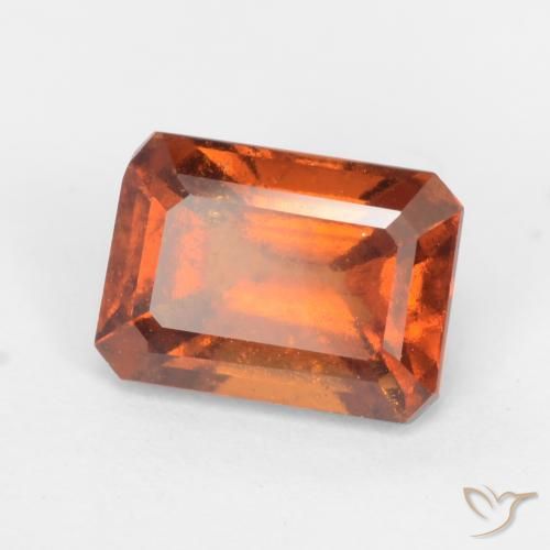 granada hessonita âmbar laranja Natural 1.45ct, Corte Octógono / Esmeralda, SI