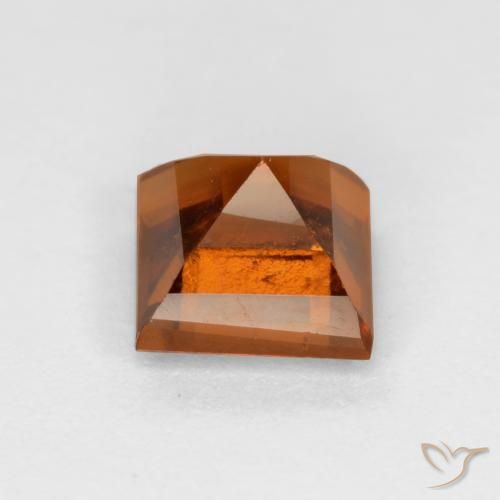 granada hessonita Laranja Profundo Natural 1.55ct, Quadrado, VS-SI