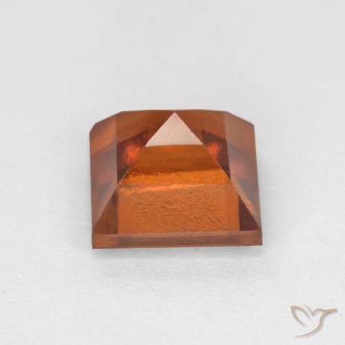 granada hessonita Laranja médio-escuro Natural 1.53ct, Quadrado, VS