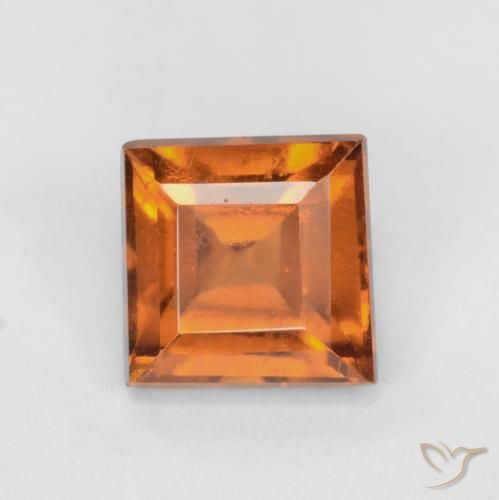 1.52ct Natural Laranja Profundo granada hessonita, Quadrado, VS