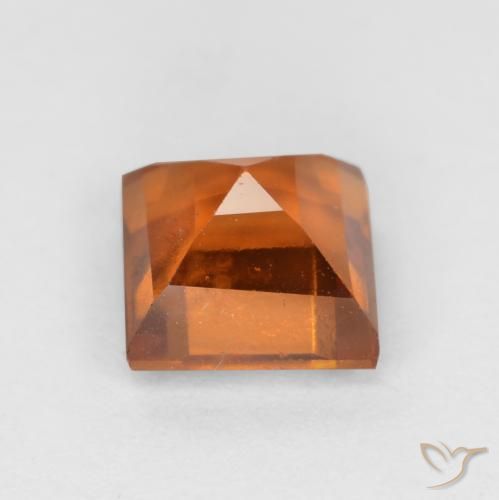 granada hessonita Laranja Profundo Natural 1.52ct, Quadrado, VS