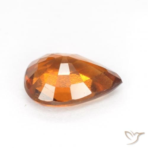 granada hessonita Laranja terroso Natural 1.20ct, Formato de pêra, VS-SI