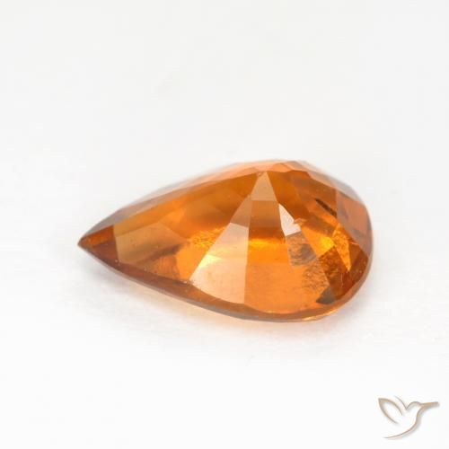 granada hessonita Laranja terroso Natural 1.21ct, Formato de pêra, VS-SI