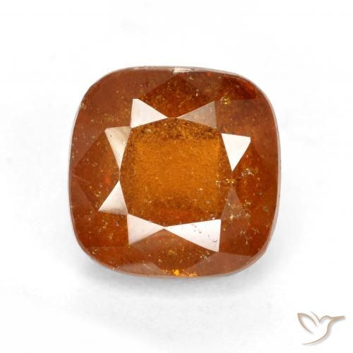 2.48ct Natural âmbar laranja granada hessonita, Almofada, SI