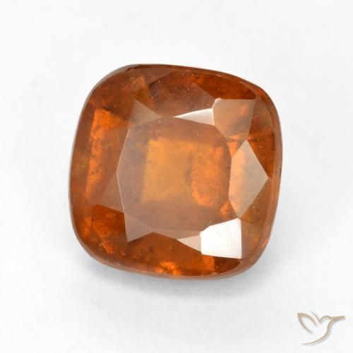 granada hessonita Laranja médio-escuro Natural 2.29ct, Almofada, VS-SI