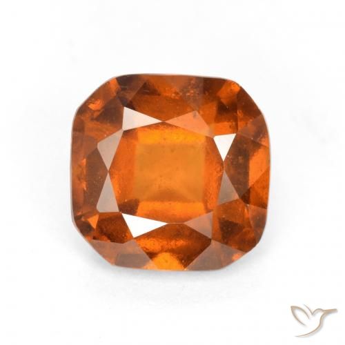 1.65ct Natural Laranja Profundo granada hessonita, Corte Esmeralda, VS-SI