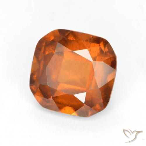 granada hessonita Laranja Profundo Natural 1.65ct, Corte Octógono / Esmeralda, VS-SI