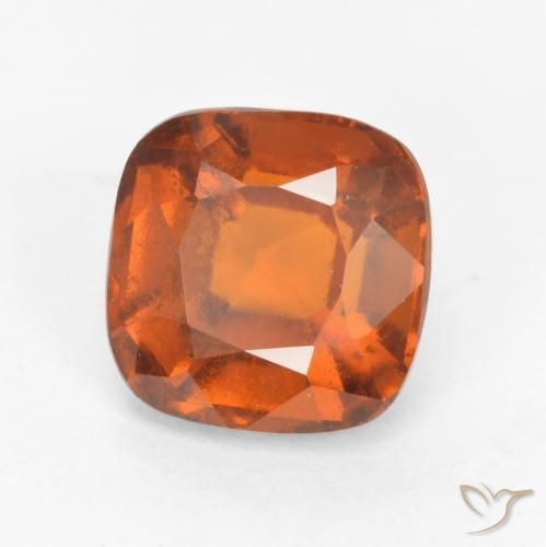 granada hessonita laranja avermelhado Natural 2.07ct, Almofada, VS-SI