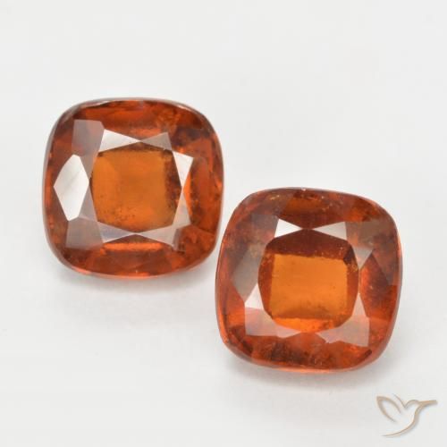 4.62ctw Natural Laranja Médio granada hessonita, Almofada, VS-SI