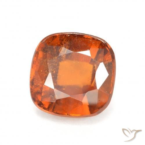 granada hessonita Laranja Profundo Natural 2.41ct, Almofada, VS-SI