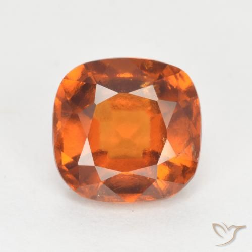 2.00ct Natural Laranja Profundo granada hessonita, Almofada, VS-SI