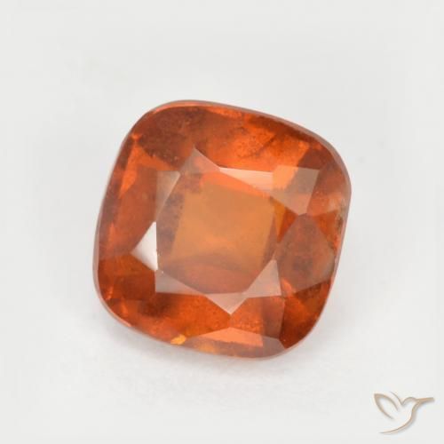 granada hessonita Laranja Profundo Natural 2.07ct, Almofada, SI
