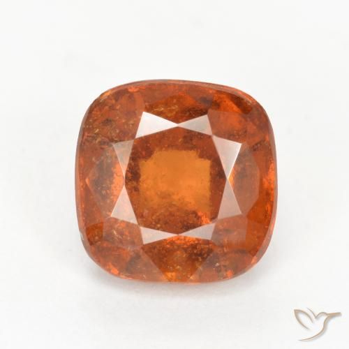 2.12ct Natural Laranja Profundo granada hessonita, Almofada, SI