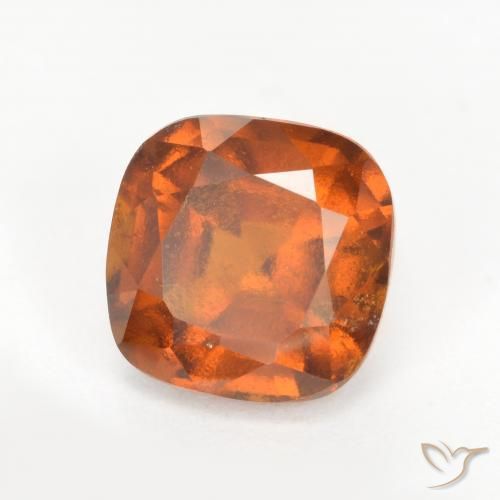 granada hessonita Laranja Profundo Natural 2.22ct, Almofada, VS-SI