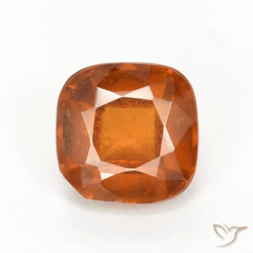 2.07ct Natural Laranja Profundo granada hessonita, Almofada, VS-SI