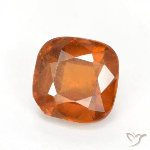 granada hessonita Laranja Profundo Natural 2.07ct, Almofada, VS-SI