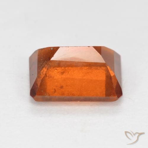 granada hessonita Laranja Profundo Natural 1.93ct, Corte Octógono / Esmeralda, SI
