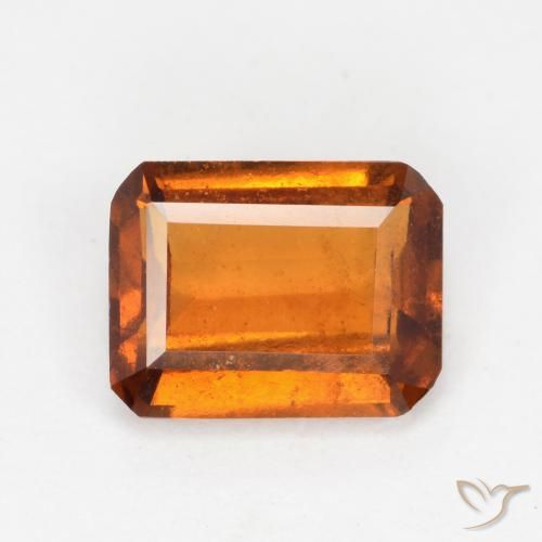 1.45ct Natural Laranja Profundo granada hessonita, Corte Esmeralda, SI