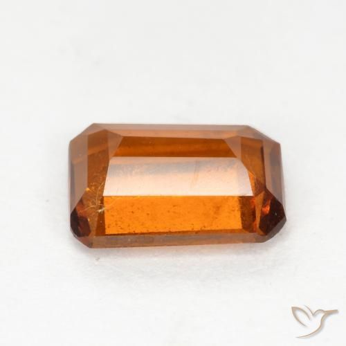 granada hessonita Laranja Profundo Natural 1.45ct, Corte Octógono / Esmeralda, SI