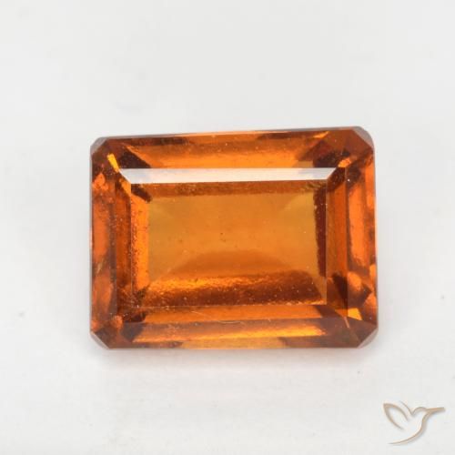 2.16ct Natural Laranja Médio granada hessonita, Corte Esmeralda, VS