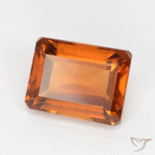 granada hessonita Laranja Médio Natural 2.16ct, Corte Octógono / Esmeralda, VS