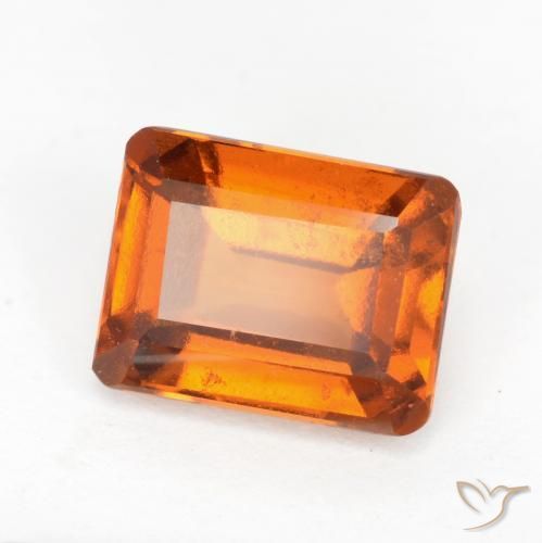 2.13ct Natural Laranja Profundo granada hessonita, Corte Esmeralda, VS-SI