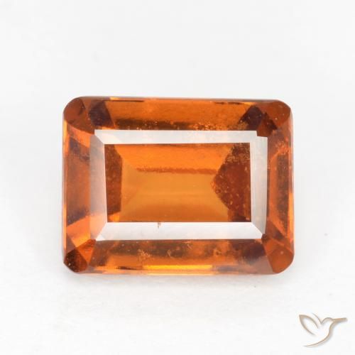 granada hessonita Laranja Profundo Natural 2.13ct, Corte Octógono / Esmeralda, VS-SI