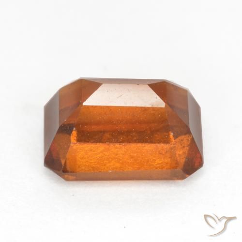 granada hessonita Laranja Profundo Natural 2.21ct, Corte Octógono / Esmeralda, SI