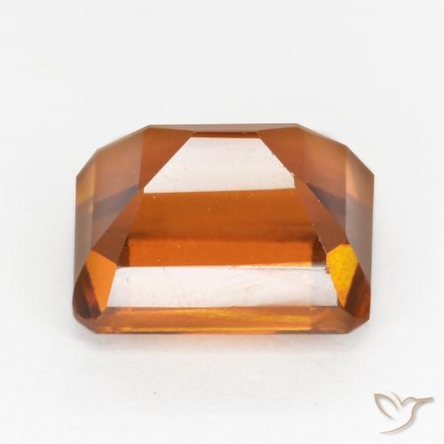 granada hessonita laranja avermelhado Natural 2.58ct, Corte Octógono / Esmeralda, VS