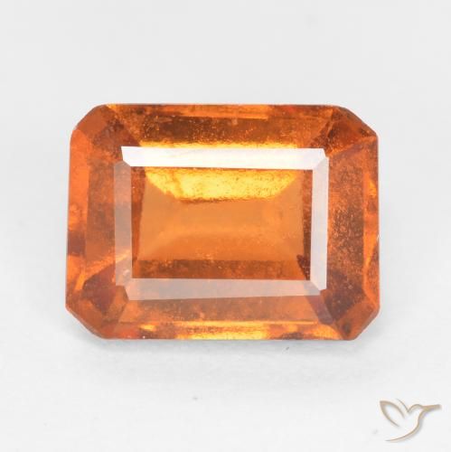 1.72ct Natural âmbar laranja granada hessonita, Corte Esmeralda, SI