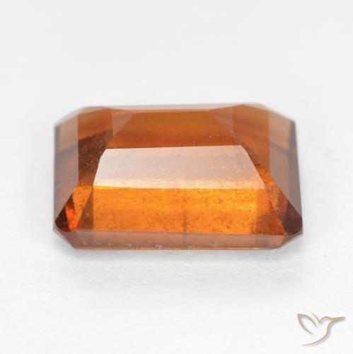 granada hessonita Laranja Profundo Natural 1.90ct, Corte Octógono / Esmeralda, SI