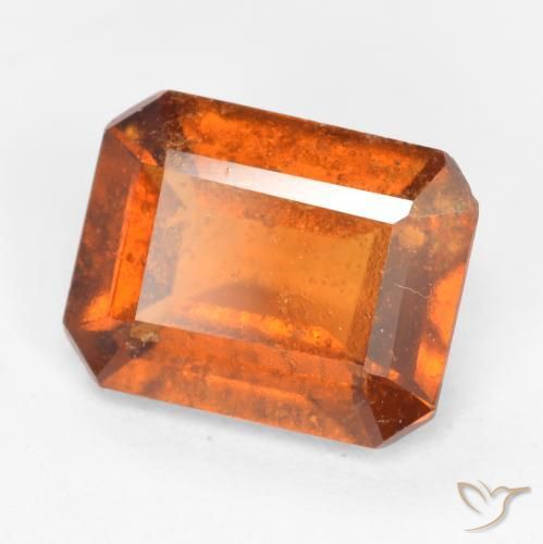 1.82ct Natural Laranja Profundo granada hessonita, Corte Esmeralda, SI