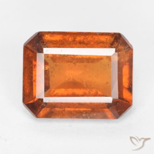 granada hessonita Laranja Profundo Natural 1.82ct, Corte Octógono / Esmeralda, SI