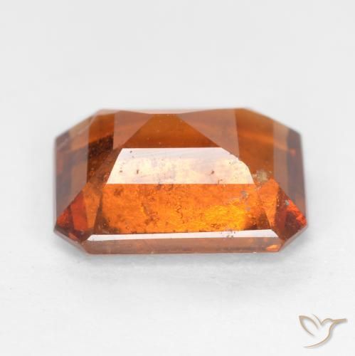 granada hessonita Laranja Profundo Natural 1.82ct, Corte Octógono / Esmeralda, SI