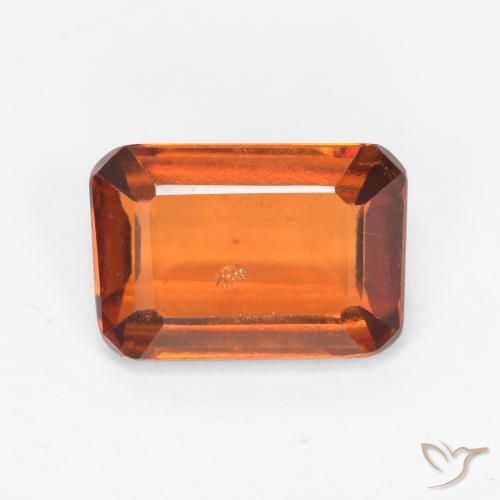 2.18ct Natural Laranja Profundo granada hessonita, Corte Esmeralda, VS-SI