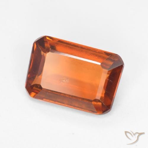 granada hessonita Laranja Profundo Natural 2.18ct, Corte Octógono / Esmeralda, VS-SI